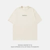 Hanlu Men's Wear pure cotton basic letter printed T-shirts for both men and women, new summer loose round-neck T-shirts for couples Item Picture